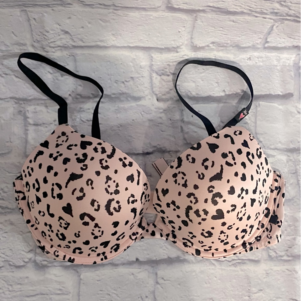 NWOT Victoria’s Secret Animal Print Cheetah/Leopard Pink Push-Up Bra 36D